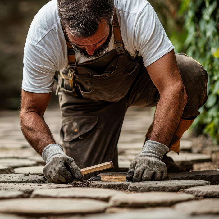 Handwerker bei der Arbeit