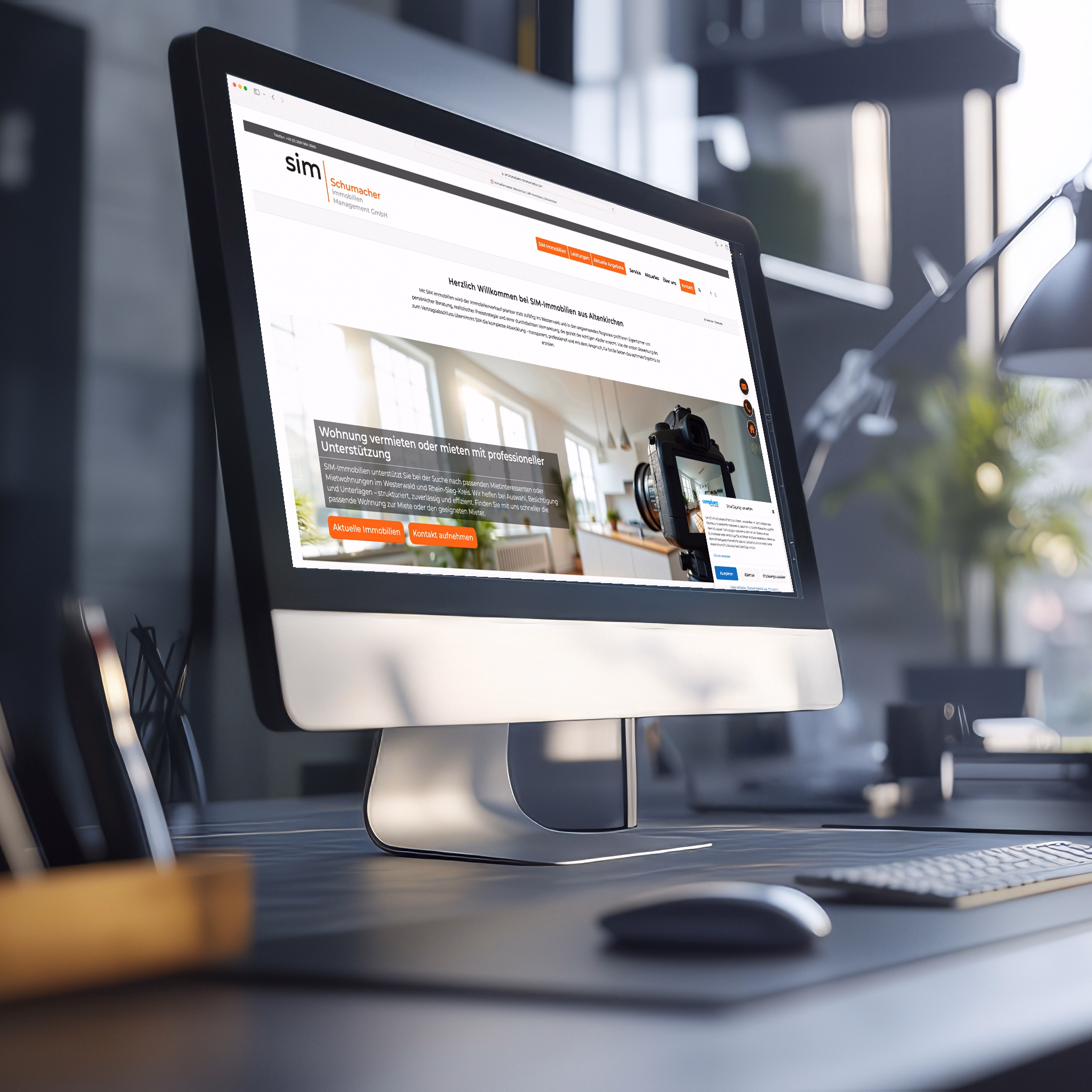 Case Study SIM Immobilien Website Mockup