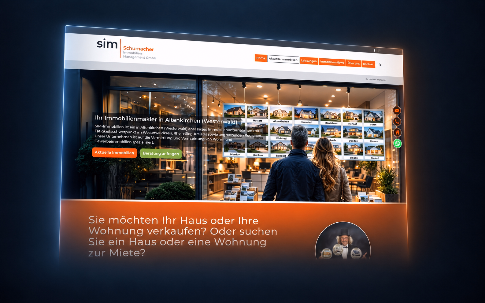 Webdesign für SIM Immobilien